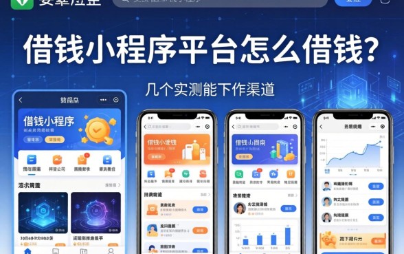 借钱小程序平台怎么借钱？整理了几个实测能下的渠道