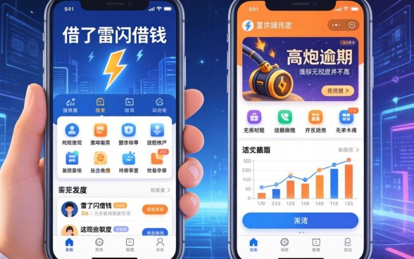 我借了雷闪借钱和高炮无视逾期的app，发现这些平台额度并不高