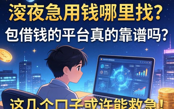 深夜急用钱哪里找？包借钱的平台真的靠谱吗？这几个口子或许能救急！