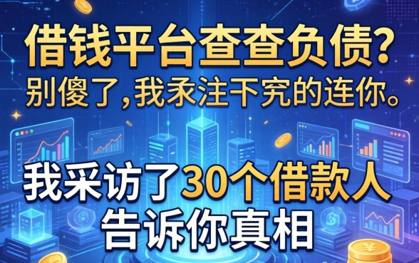 借钱平台不查负债？别傻了，我采访了30个借款人告诉你真相