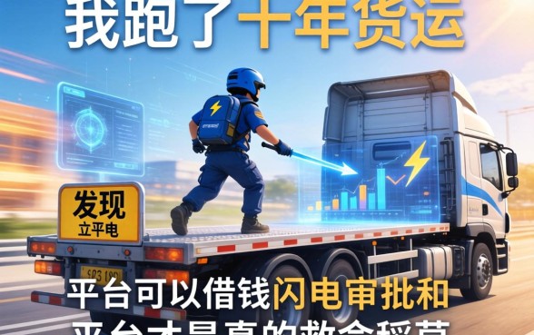我跑了十年货运，发现大货车平台可以借钱和闪电审批的平台才是真的救命稻草