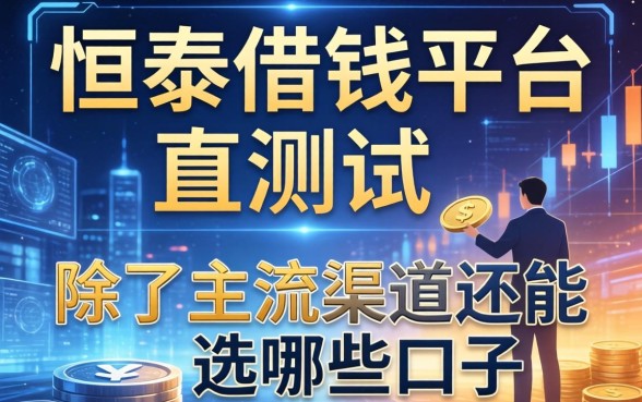 恒泰借钱平台实测：除了主流渠道还能选哪些口子