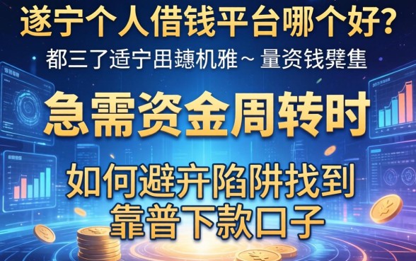 遂宁个人借钱平台哪个好？急需资金周转时，如何避开陷阱找到靠谱下款口子？