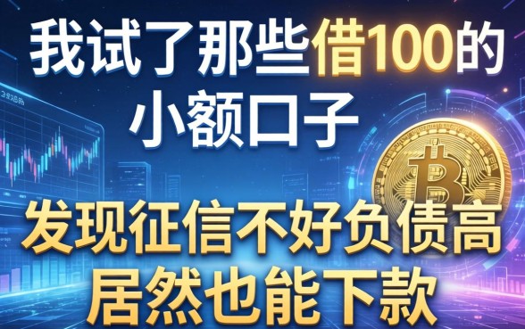 我试了那些借100的小额口子，发现征信不好负债高居然也能下款