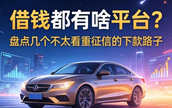 借钱都有啥平台？盘点几个不太看重征信的下款路子
