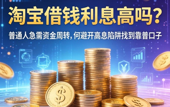 淘宝借钱利息高吗？普通人急需资金周转，如何避开高息陷阱找到靠谱口子？