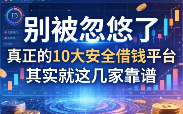 别被忽悠了，真正的10大安全借钱平台其实就这几家靠谱