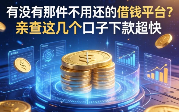 有没有那种不用还的借钱平台？亲测这几个口子下款超快