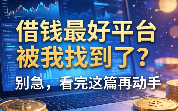 借钱最好平台被我找到了？别急，看完这篇再动手