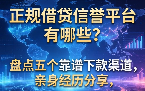 正规借钱信誉平台有哪些？盘点五个靠谱下款渠道，亲身经历分享