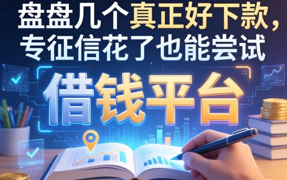 盘点几个真正好下款的借钱平台的，征信花了也能尝试