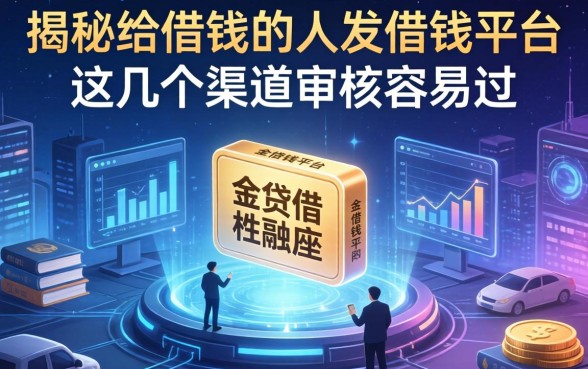 揭秘给借钱的人发借钱平台，这几个渠道审核容易过