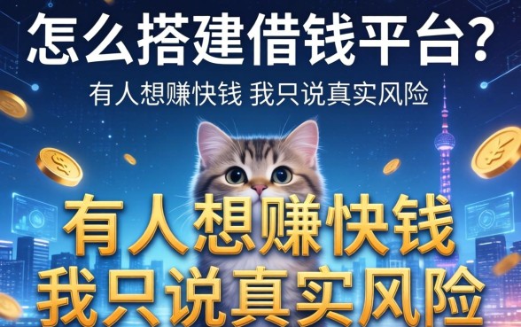 怎么搭建借钱平台？有人想赚快钱，我只说真实风险