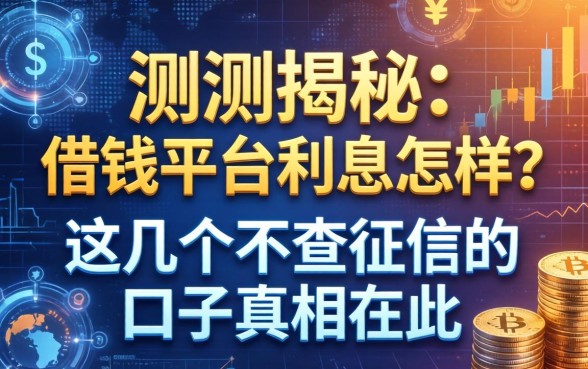 实测揭秘：借钱平台利息怎样？这几个不查征信的口子真相在此