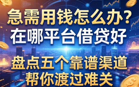 急需用钱怎么办？在哪平台借钱好？盘点五个靠谱渠道帮你渡过难关