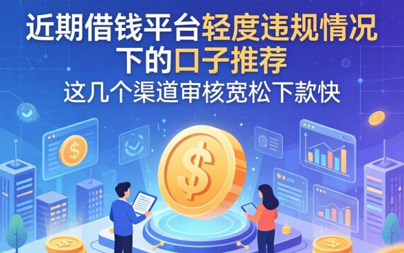 近期借钱平台轻度违规情况下的口子推荐，这几个渠道审核宽松下款快