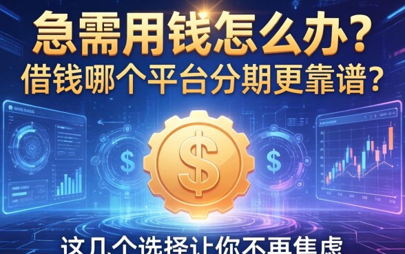 急需用钱怎么办？借钱哪个平台分期更靠谱？这几个选择让你不再焦虑