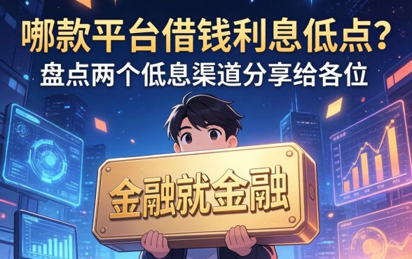 哪款平台借钱利息低点？盘点两个低息渠道分享给各位