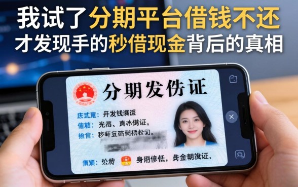 我试了分期平台借钱不还，才发现手机身份证秒借现金背后的真相