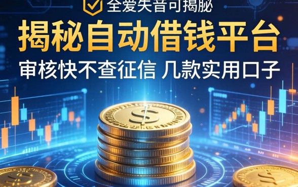 揭秘自动借钱平台：审核快不查征信的几款实用口子