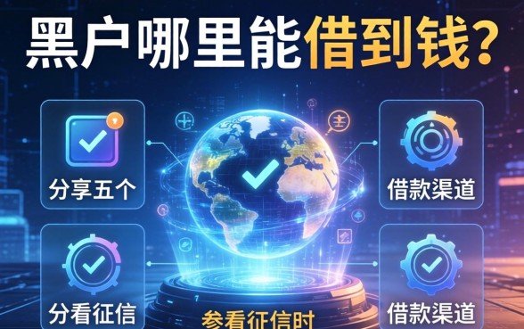 黑户哪里能借到钱？分享五个不看征信的借款渠道
