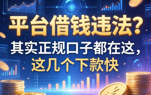 平台借钱违法？其实正规口子都在这，这几个下款快