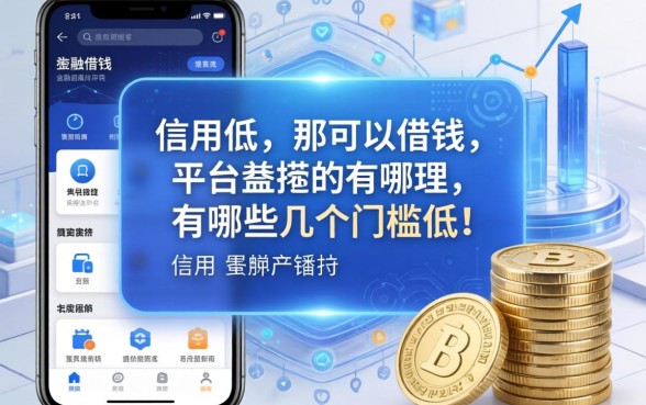 信用低的可以借钱的平台有哪些？整理几个门槛低的