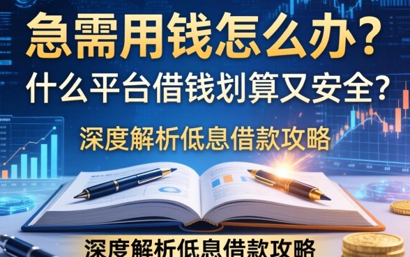 急需用钱怎么办？什么平台借钱划算又安全？深度解析低息借款攻略