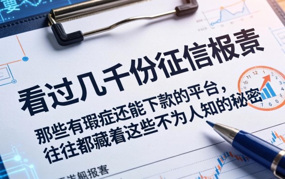 我看过几千份征信报告，那些有瑕疵还能下款的平台，往往都藏着这些不为人知的秘密