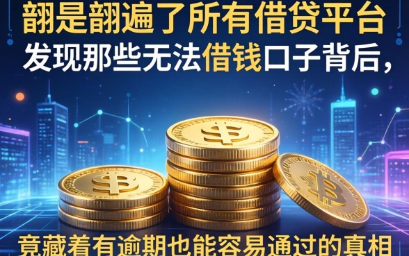 我翻遍了所有借贷平台，发现那些无法借钱的口子背后，竟藏着有逾期也能容易通过的真相