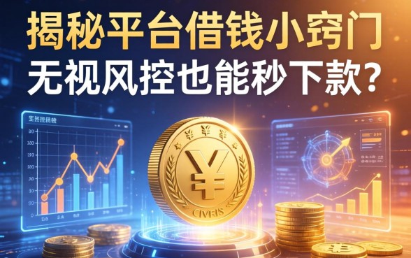 揭秘平台借钱小窍门：无视风控也能秒下款？