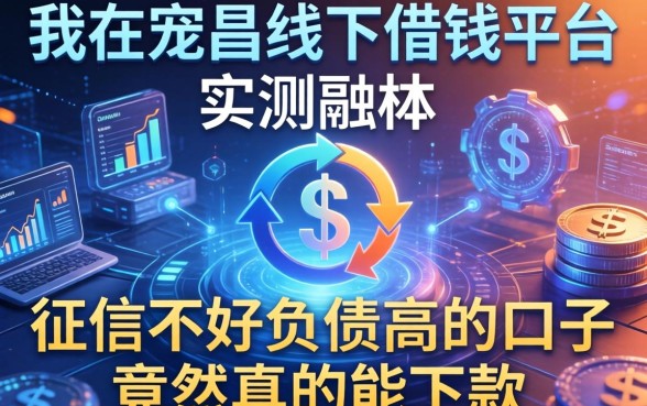 我在宕昌线下借钱平台实测，征信不好负债高的口子竟然真的能下款