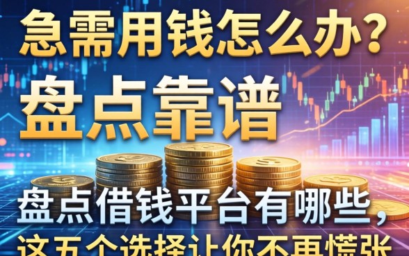 急需用钱怎么办？盘点靠谱的借钱平台有哪些，这五个选择让你不再慌张