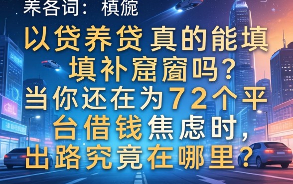 以贷养贷真的能填补窟窿吗？当你还在为72个平台借钱焦虑时，出路究竟在哪里？