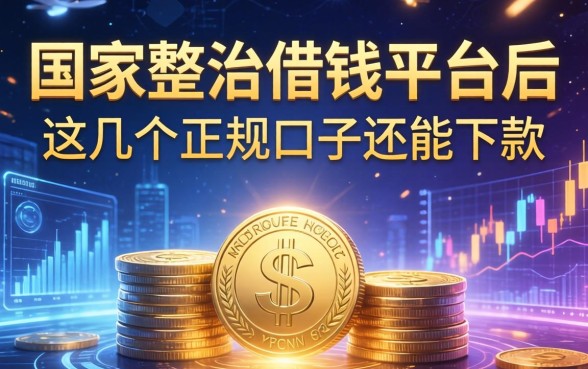 国家整治借钱平台后，这几个正规口子还能下款