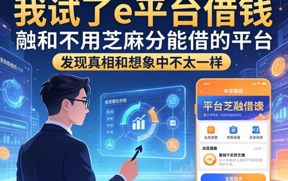 我试了e平台借钱和不用芝麻分能借的平台，发现真相和想象中不太一样