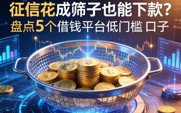 征信花成筛子也能下款？盘点5个借钱平台低门槛的口子