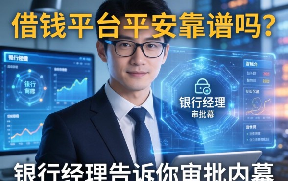 借钱平台平安靠谱吗？银行经理告诉你审批内幕