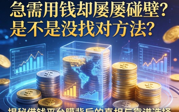 急需用钱却屡屡碰壁？是不是没找对方法？揭秘借钱平台膜背后的真相与靠谱选择