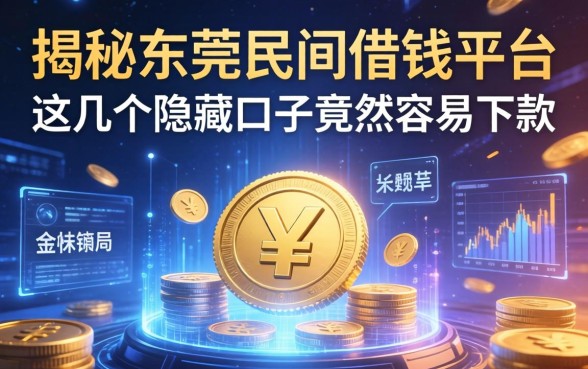 揭秘东莞民间借钱平台：这几个隐藏口子竟然容易下款