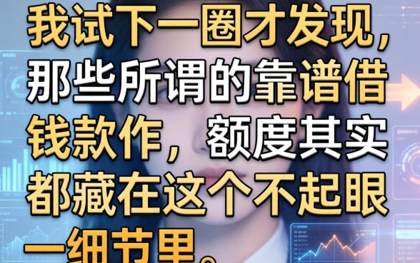 我试了一圈才发现，那些所谓的靠谱借钱软件，额度其实都藏在这个不起眼的细节里