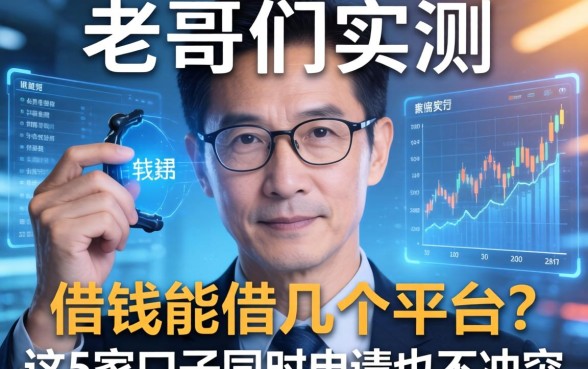 老哥们实测：借钱能借几个平台？这5家口子同时申请也不冲突