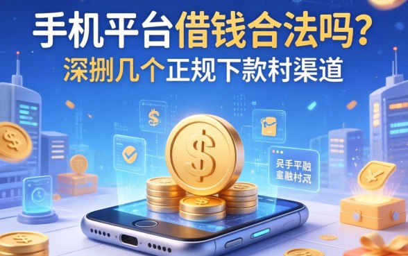 手机平台借钱合法吗？深扒几个正规下款的渠道