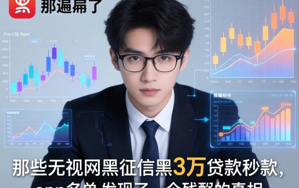 我翻遍了那些无视网黑征信黑3万贷款秒款app名单，发现了一个残酷的真相