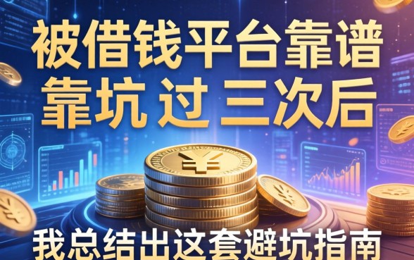 被借钱平台不靠谱坑过三次后，我总结出这套避坑指南
