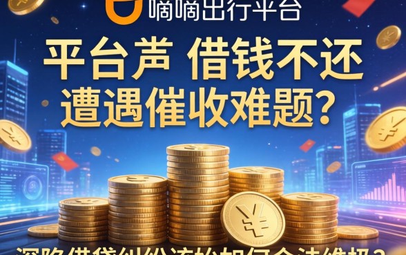 嘀嘀出行平台借钱不还遭遇催收难题？深陷借贷纠纷该如何合法维权？