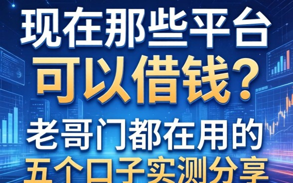 现在有那些平台可以借钱？老哥们都在用的五个口子实测分享