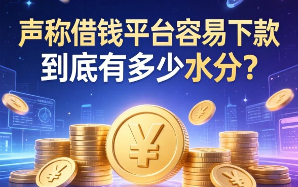 那些声称借钱平台容易下款的广告，到底有多少水分？