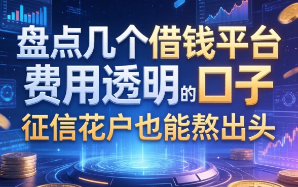 盘点几个借钱平台费用透明的口子，征信花户也能熬出头