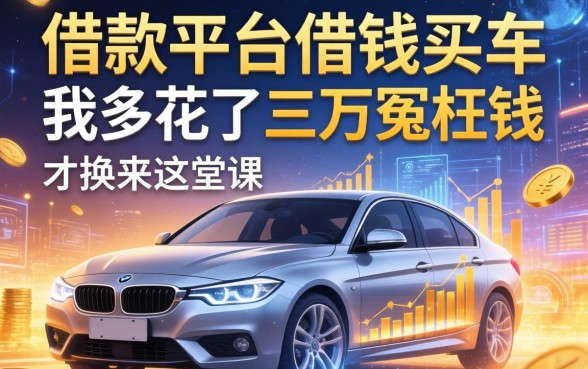 借款平台借钱买车，我多花了三万冤枉钱才换来这堂课